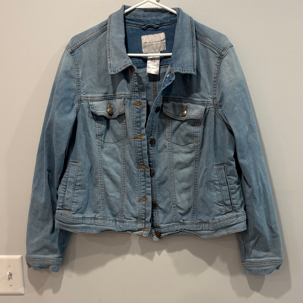 Classic Light Blue Denim Jacket for Women
